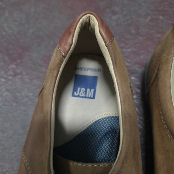 Johnston & Murphy McGuffey Plain Toe Men 10 W brown Sheepskin shoes quiet luxury main image 9